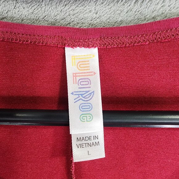 Womens Pink LuLaRoe Simply Comfortable Top Blouse Short Sleeve Round Neck Size L - Picture 3 of 8